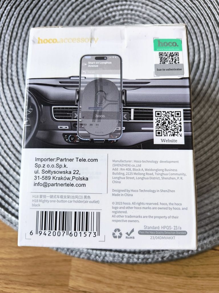 Uchwyt na telefon Hoco h18 air outlet car holder