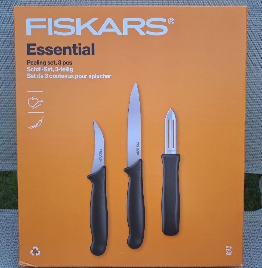 Zestaw noży FISKARS Essential 3 elementy nowe okazja na prezent