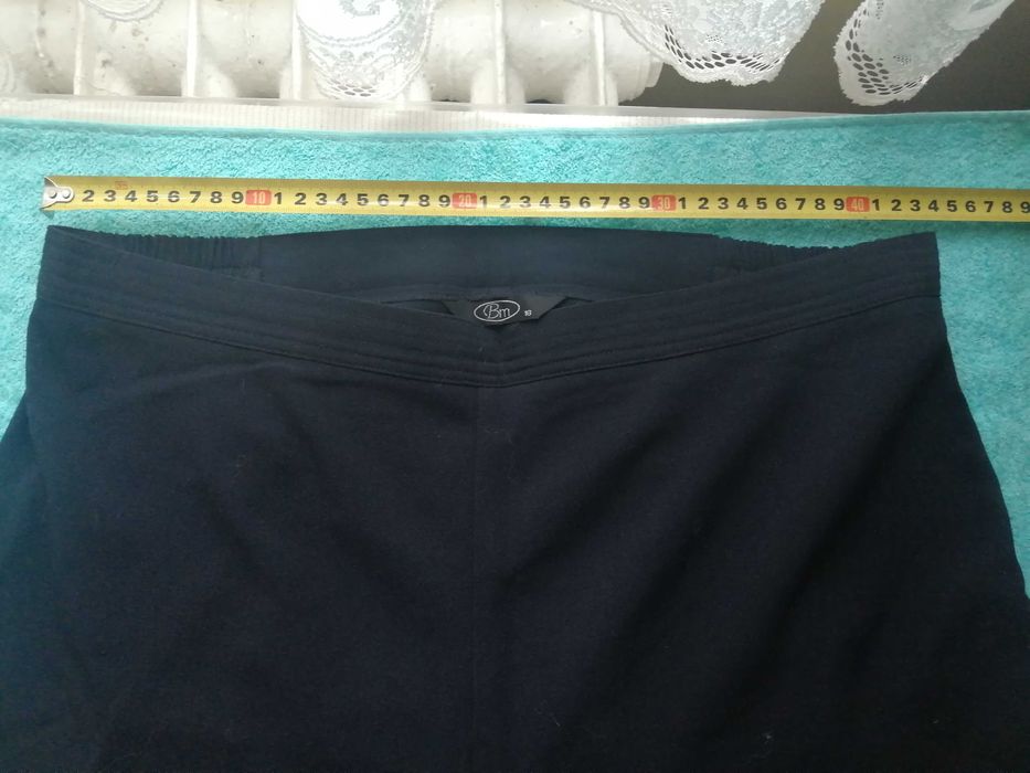 GRANATOWE spodnie na kant