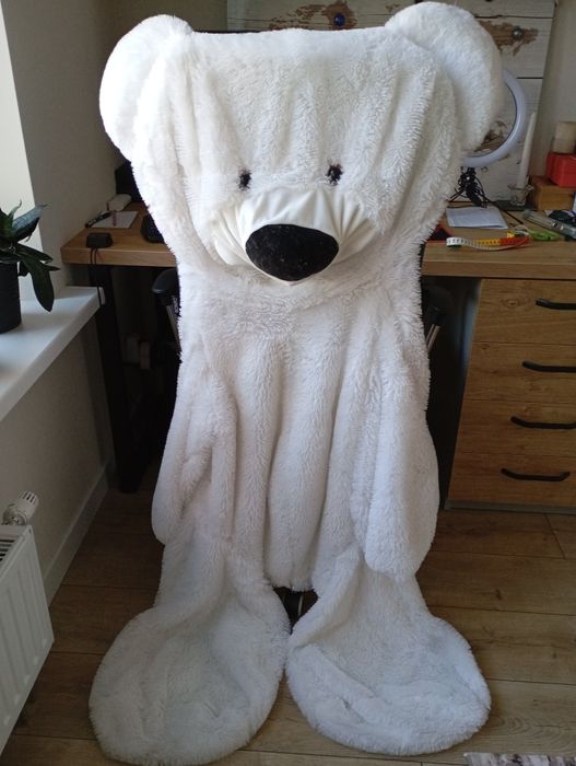 Карнавальний Костюм білого ведмедя зріст 170 см