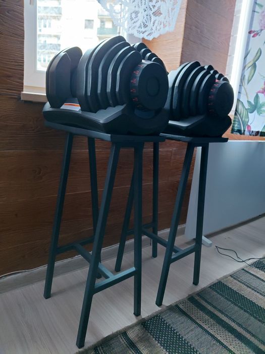 Sztangielki regulowane HMS SR 80 plus stojaki  plus ławeczka regulowan