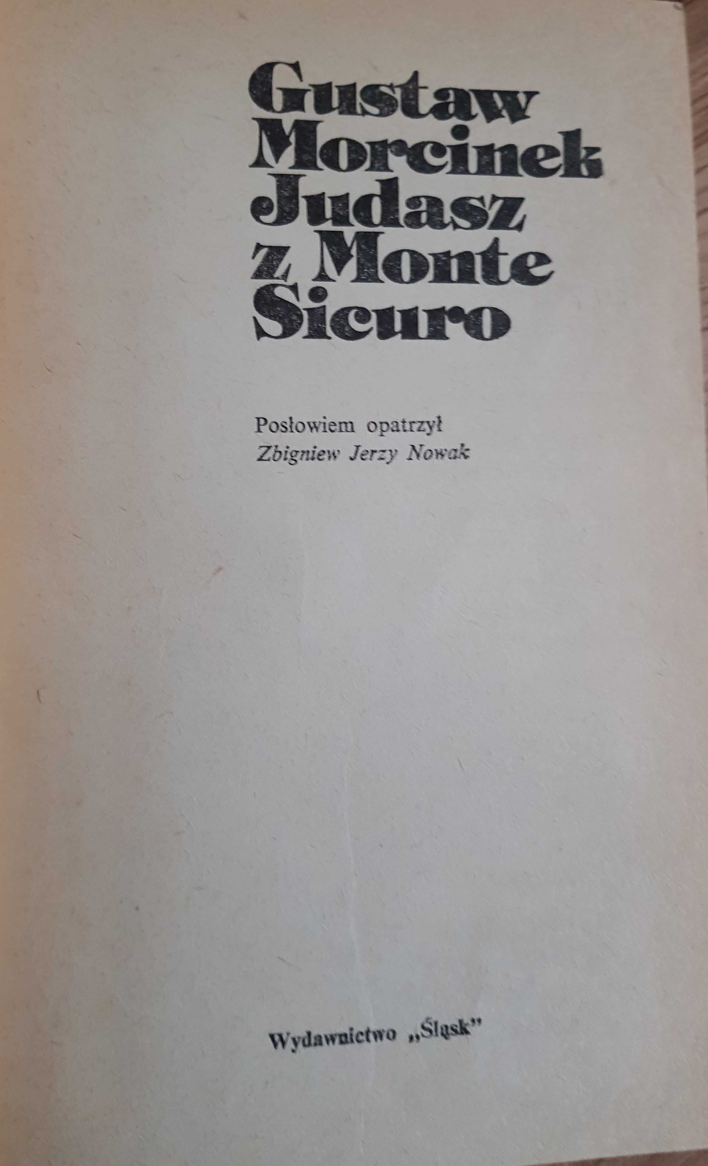 Judasz z Monte Sicuro - Gustaw Morcinek