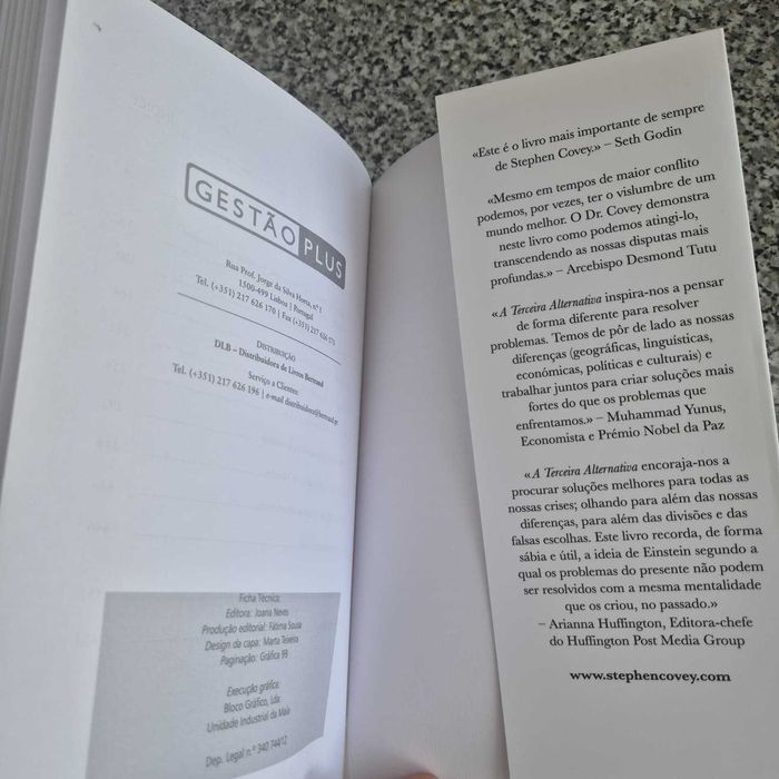 Livro totalmente novo "A Terceira Alternativa" de Stephen R. Covey