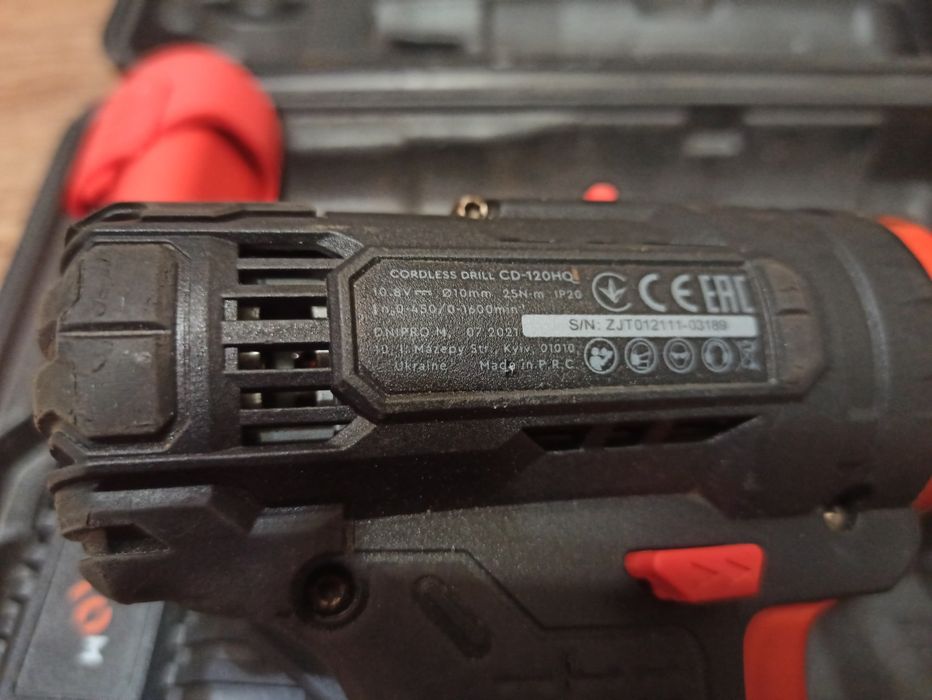 Акумуляторна дриль-шуруповерт Dnipro-M CD-120HQ