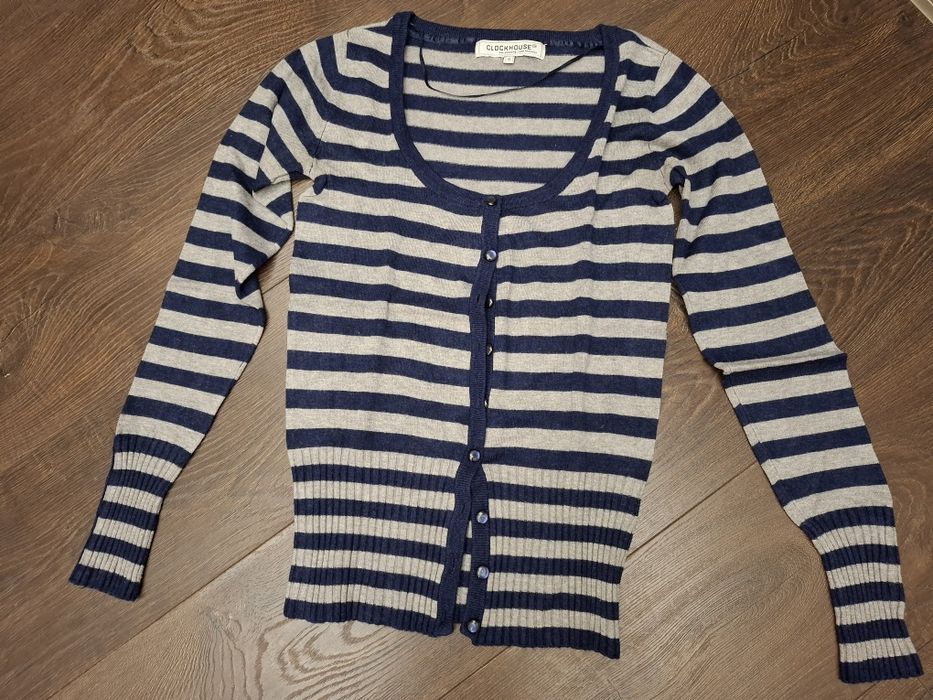 Sweter w paski kardigan Clockhouse S 36