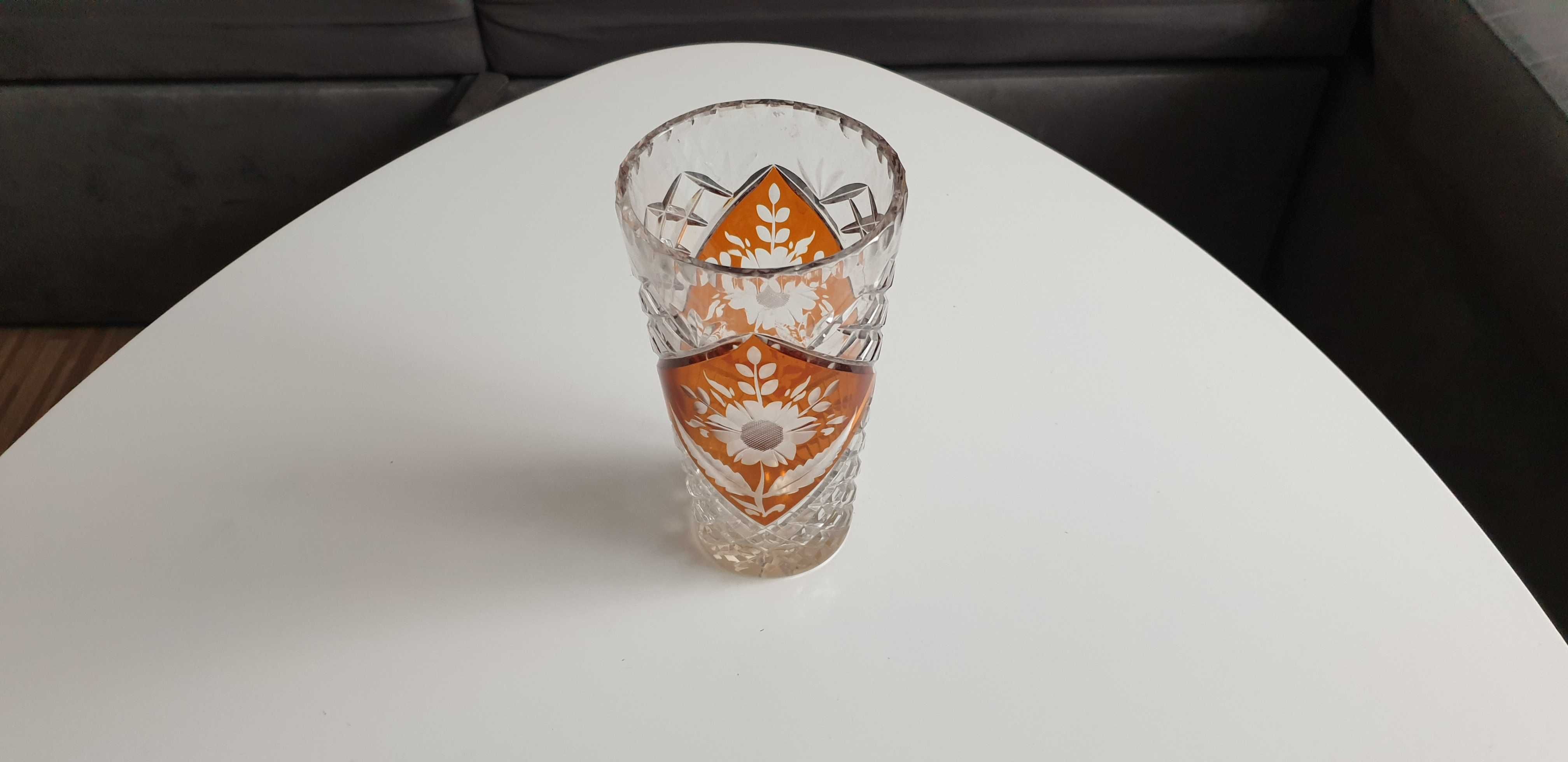 Starocie z Gdyni - Kryształy - wazon miodowy 21cm