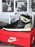 Чоловічі кросівки Nіке Air Jordan 1 Retro чорний з сірим 7454 ХІТ