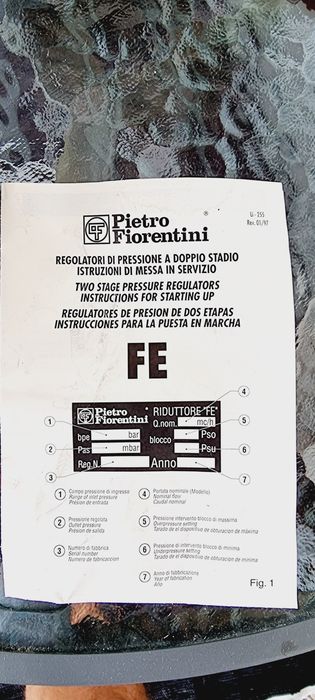 VÁLVULA Redutora de pressão GÁS