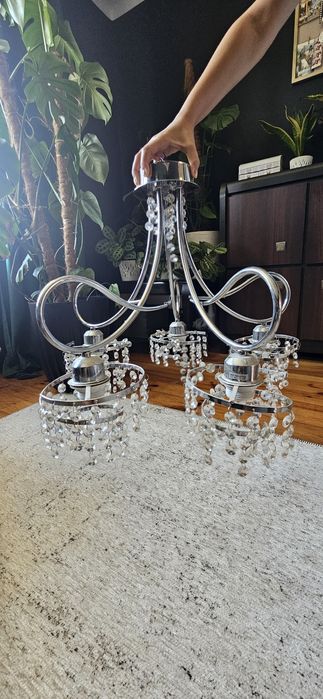 Lampa wisząca i lampa stojąca kryształki