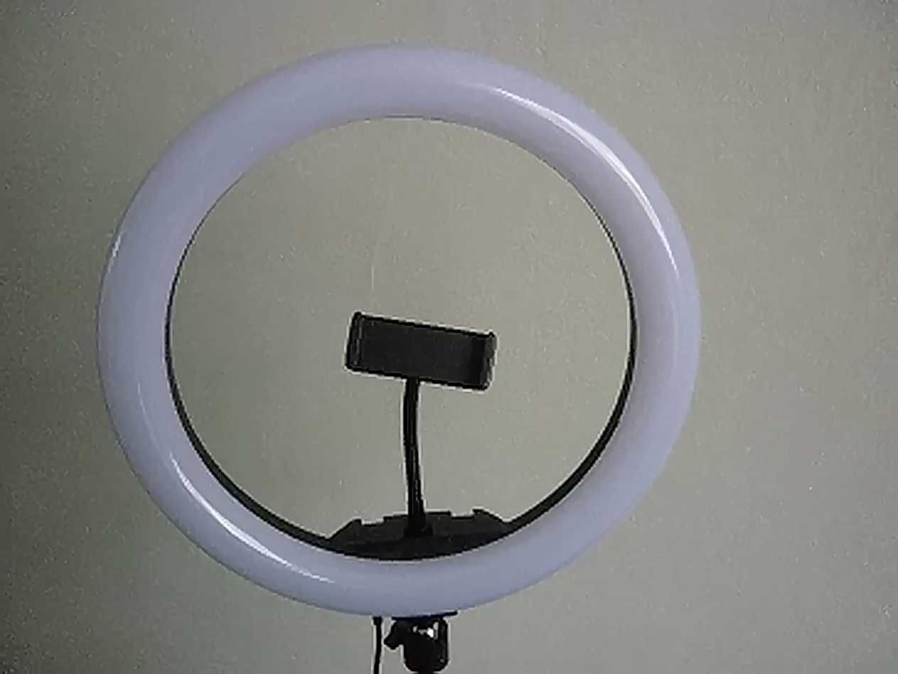 Кольцевая лампа, диаметр 26 см, для фото, видео, 27 Вт, штатив 2м