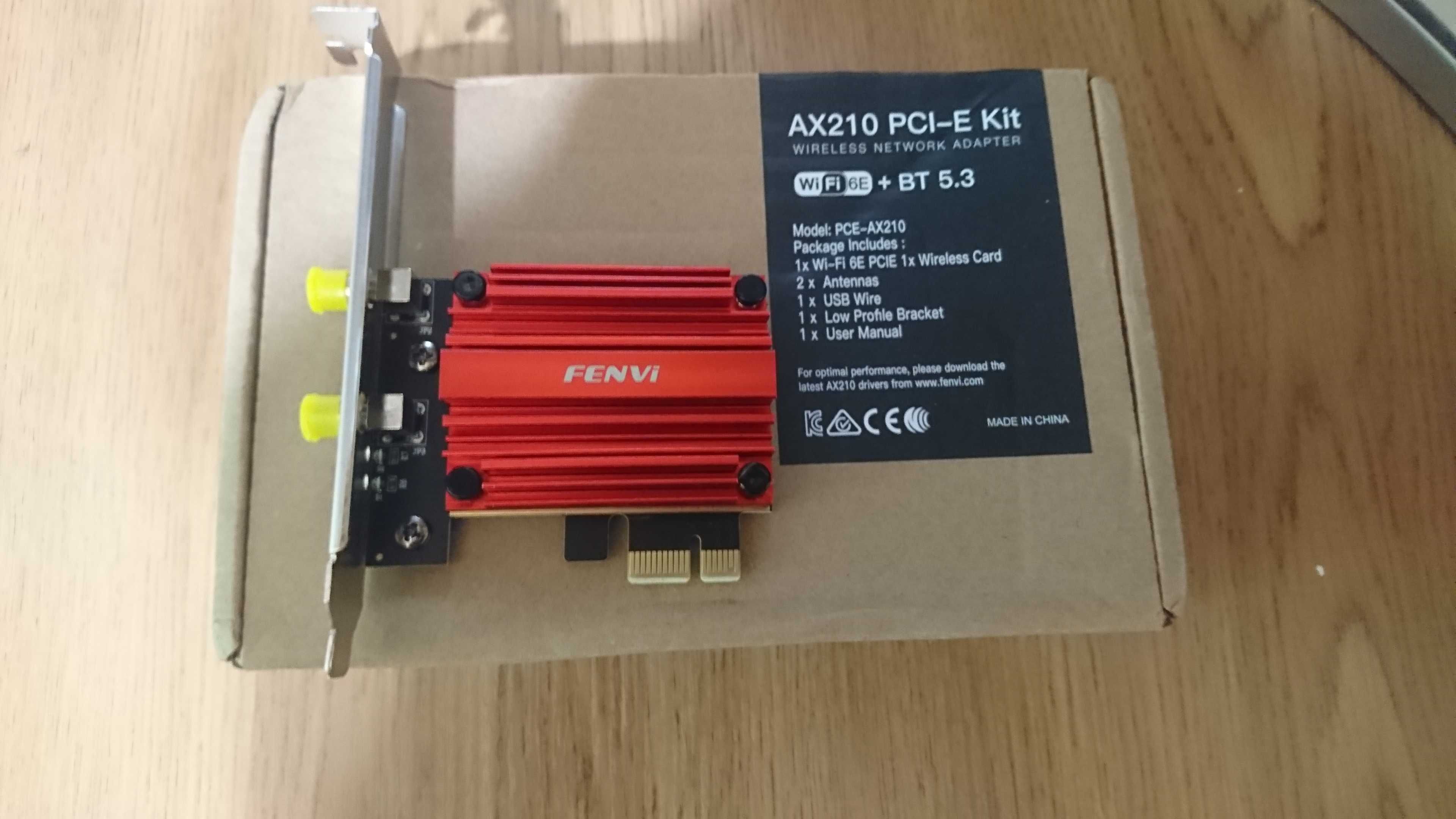 Fenvi Wi-Fi 6E адаптер PCE-AXE3000, Intel AX210