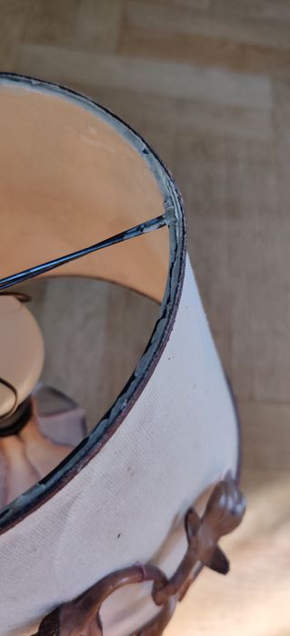 Lampka skórzana vintage retro PRL