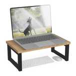 Relaxdays Podstawka pod Monitor Laptop 15x40x23 cm – styl industrialny