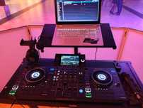 Stół konsola dj zespół stand4me + parawan vonyx