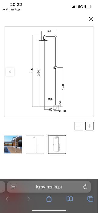 Chuveiro exterior NOVO