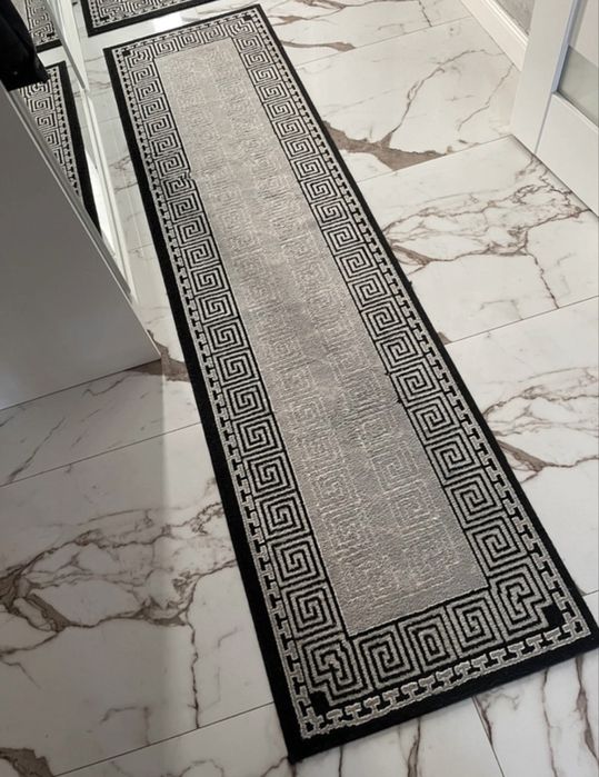 Dywan szary czarny 60x232 wzory
