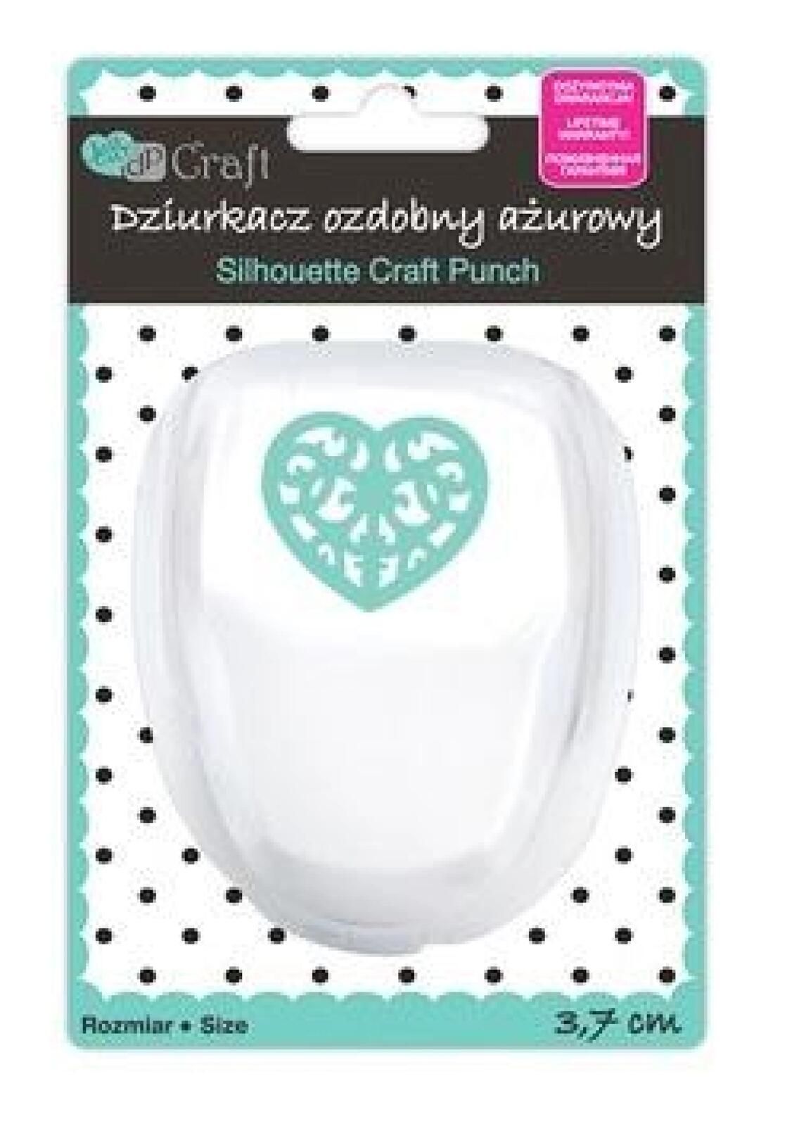 Dziurkacz ozdobny ażurowy 3,7cm serce Dalprint blister,115x181 mm