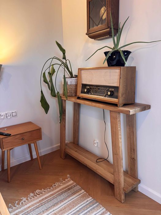 Drewniana dębowa konsola lite drewno porządny mebel