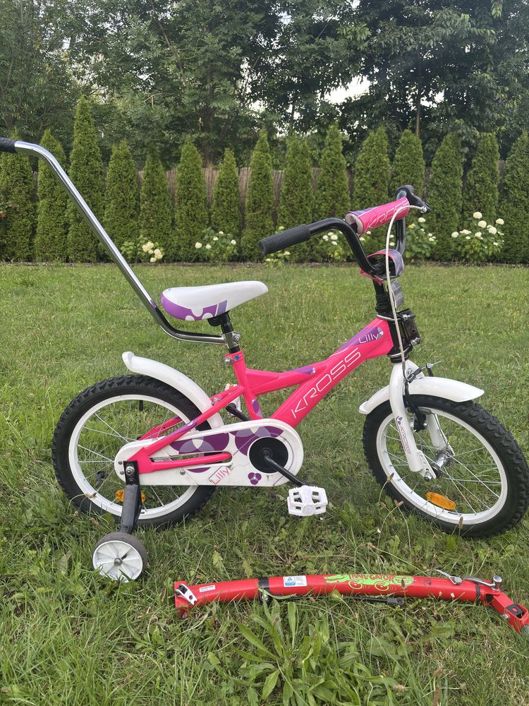 Rower Kross Lilly 16 rozowy - gratis hak holowniczy Trail Gator