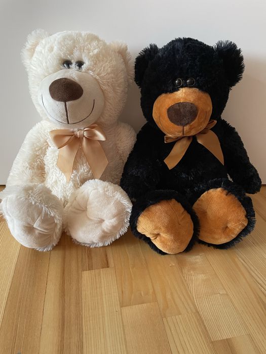 Pluszowy miś czarny i biały 50 cm