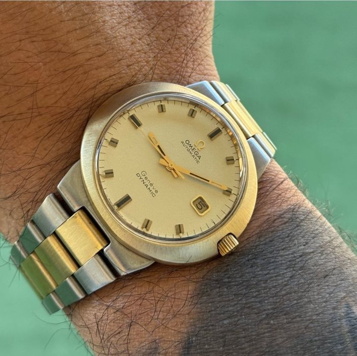 Omega Genève Dynamic Automático 41x36mm  Ouro Laminado – Raríssimo