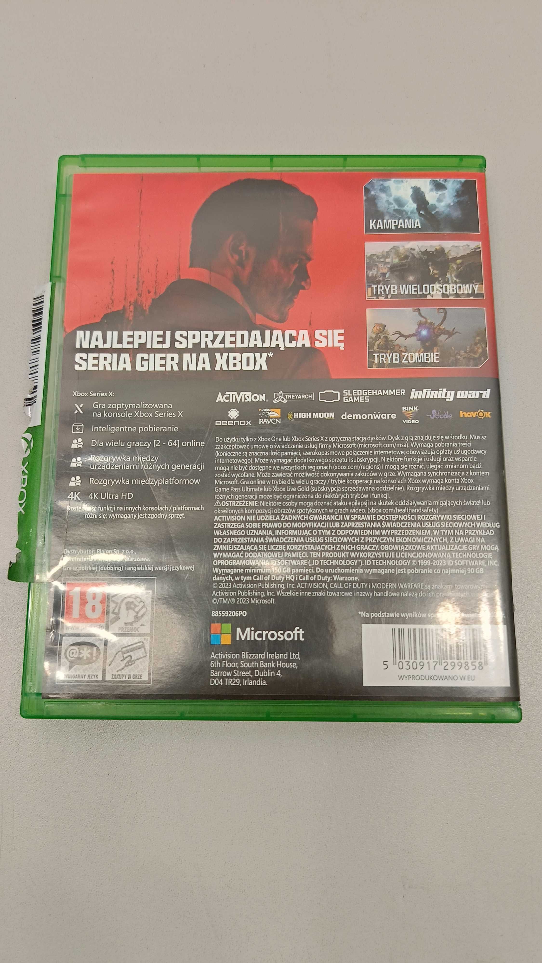 Gra XBOX Series X/Xbox One Call Of Duty Modern Warfare III, Komis