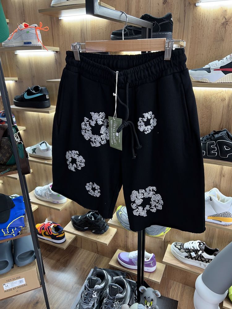 Шорти Denim Tears ss25 Black / White Logo