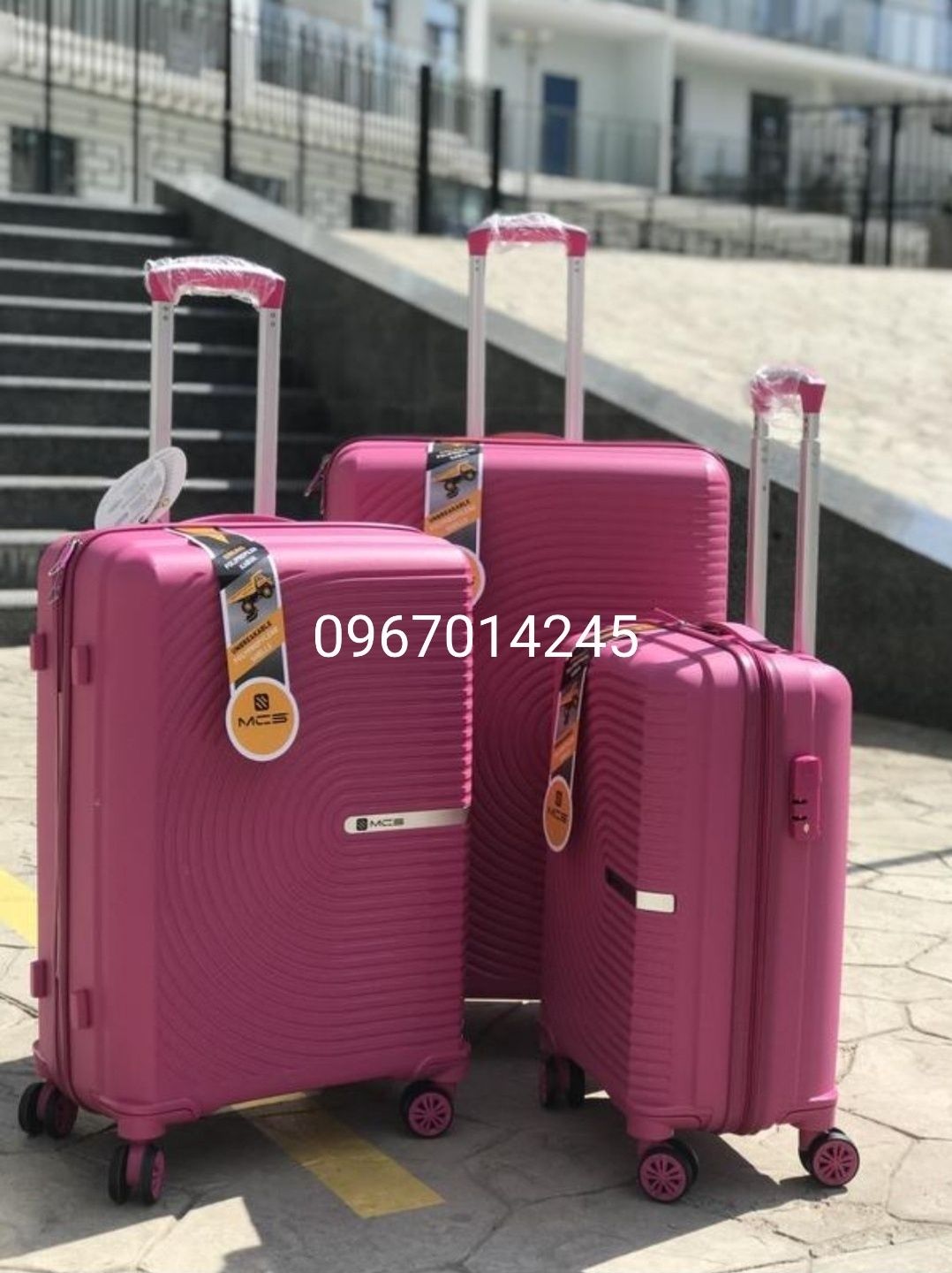 Прочный надежный чемодан полипропилен  MCS  374 Turkey