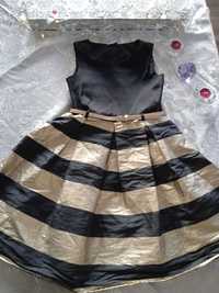 Elegancka sukienka czarno-złota Queen Bee LOL 134/140