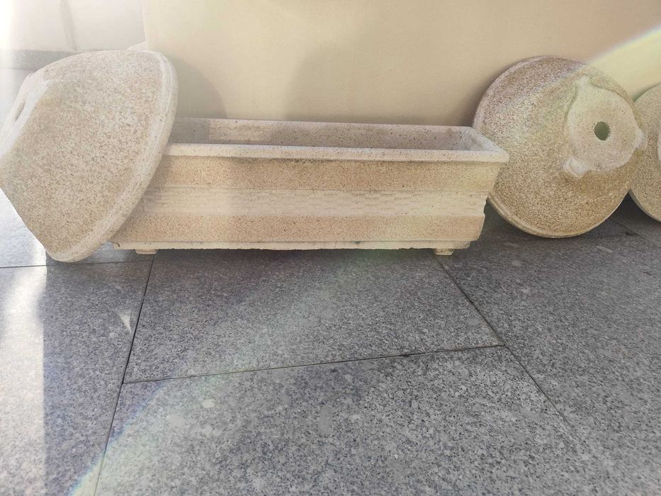 Floreiras de exterior de betão e marmorite