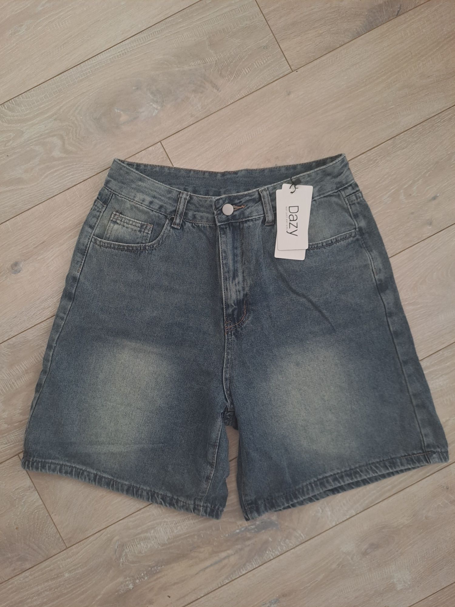 spodenki szorty jeansowe bermudy washed