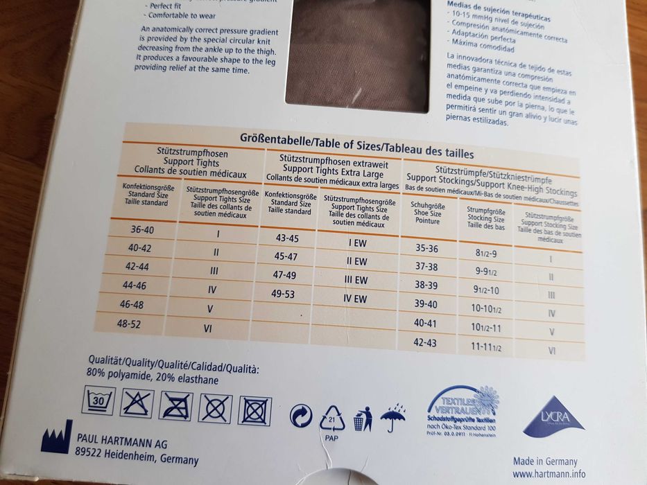 Rajstopy uciskowe HARTMANN VITO FIT comfort 10-15mmHG