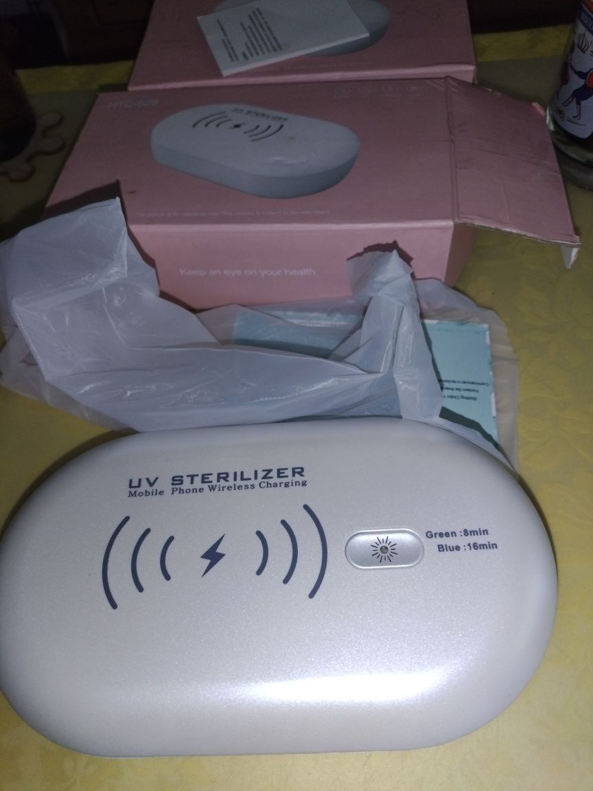 UV Sterylizator, ładowarka indukcyjna. HTC-528