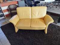 piękna sofa kanapa skórzana Vintage 2 osobowa