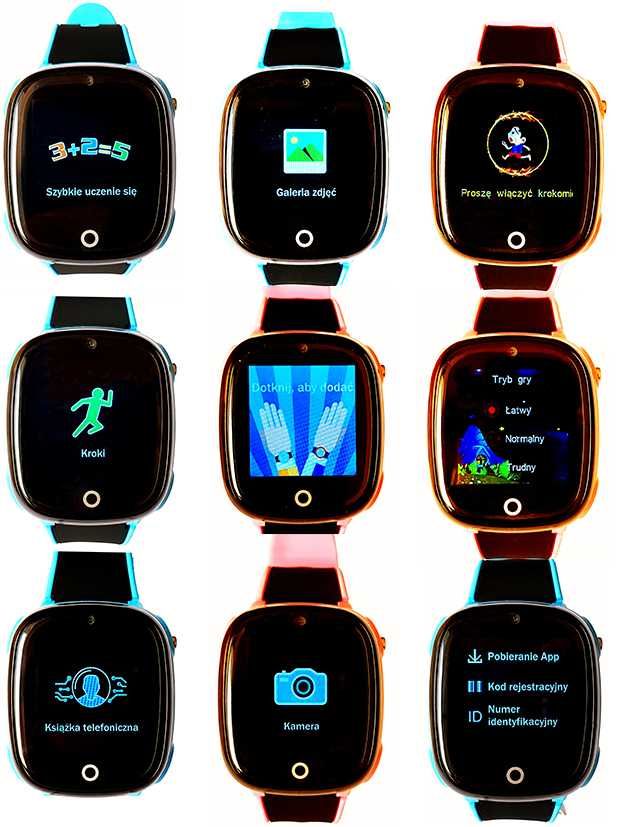 Inteligentny Zegarek dla dzieci SIM Lokalizator GPS LBS Rozmowy