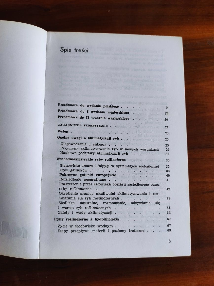 Książka ryby roślinożerne Antafli Antal Tolg Istvan