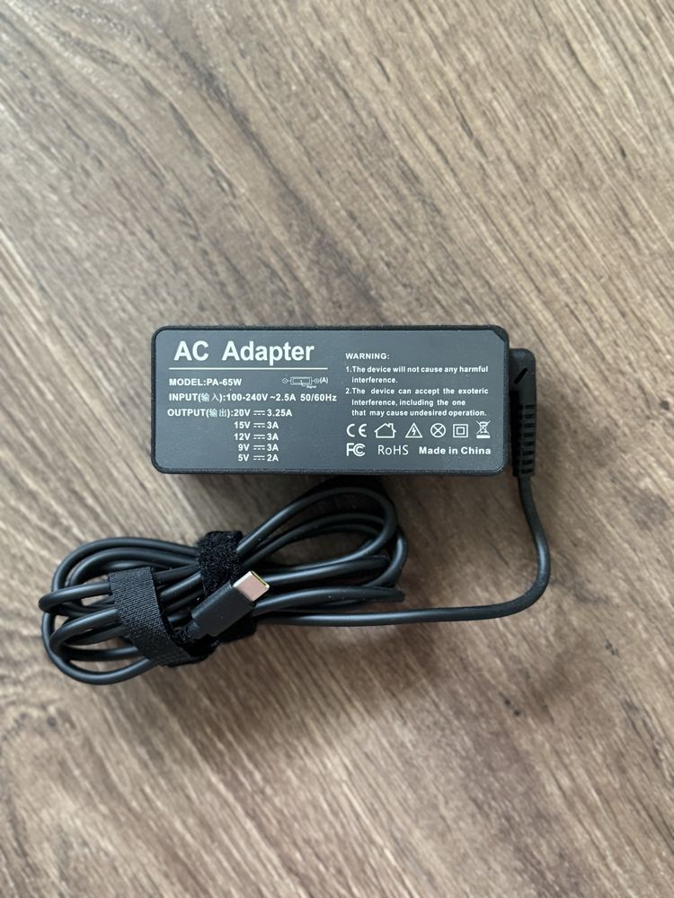 65W 20V 3.25A USB Type-C адаптер живлення для ноутбука