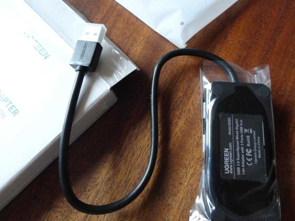 Hub Ugreen USB 3.0 para rede Ethernet 10/100/1000 (RJ45)