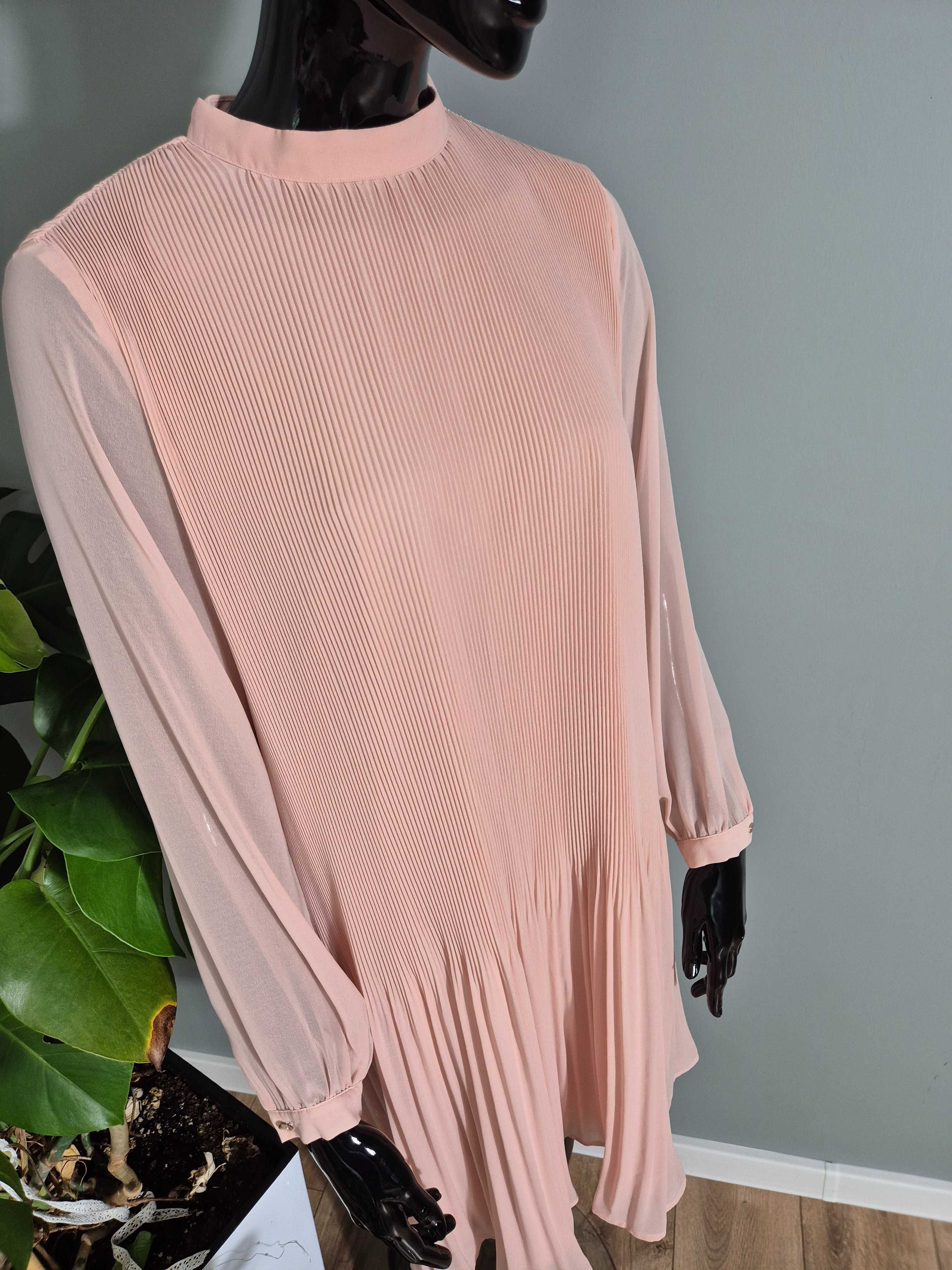 Sukienka damska elegancka Esprit 44 XXL plus size oversize plisowana