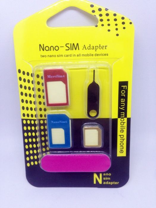 Adaptador de cartões Micro SIM e Nano SIM + chave PIN