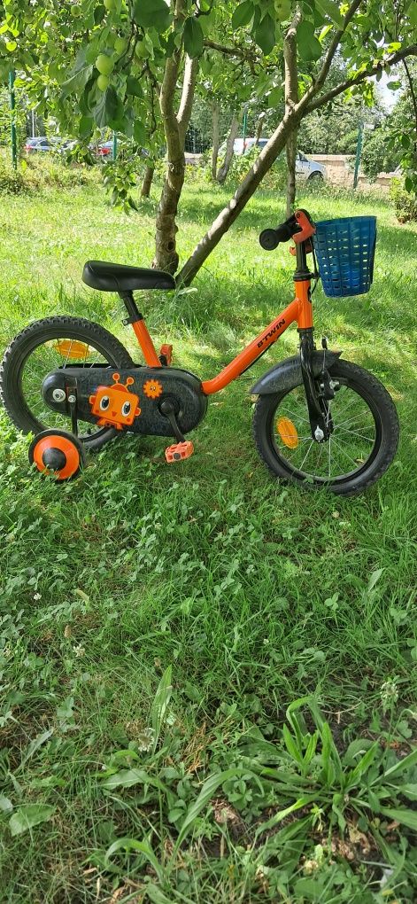 Btwin 14 cali rower rowerek pomarańczoway