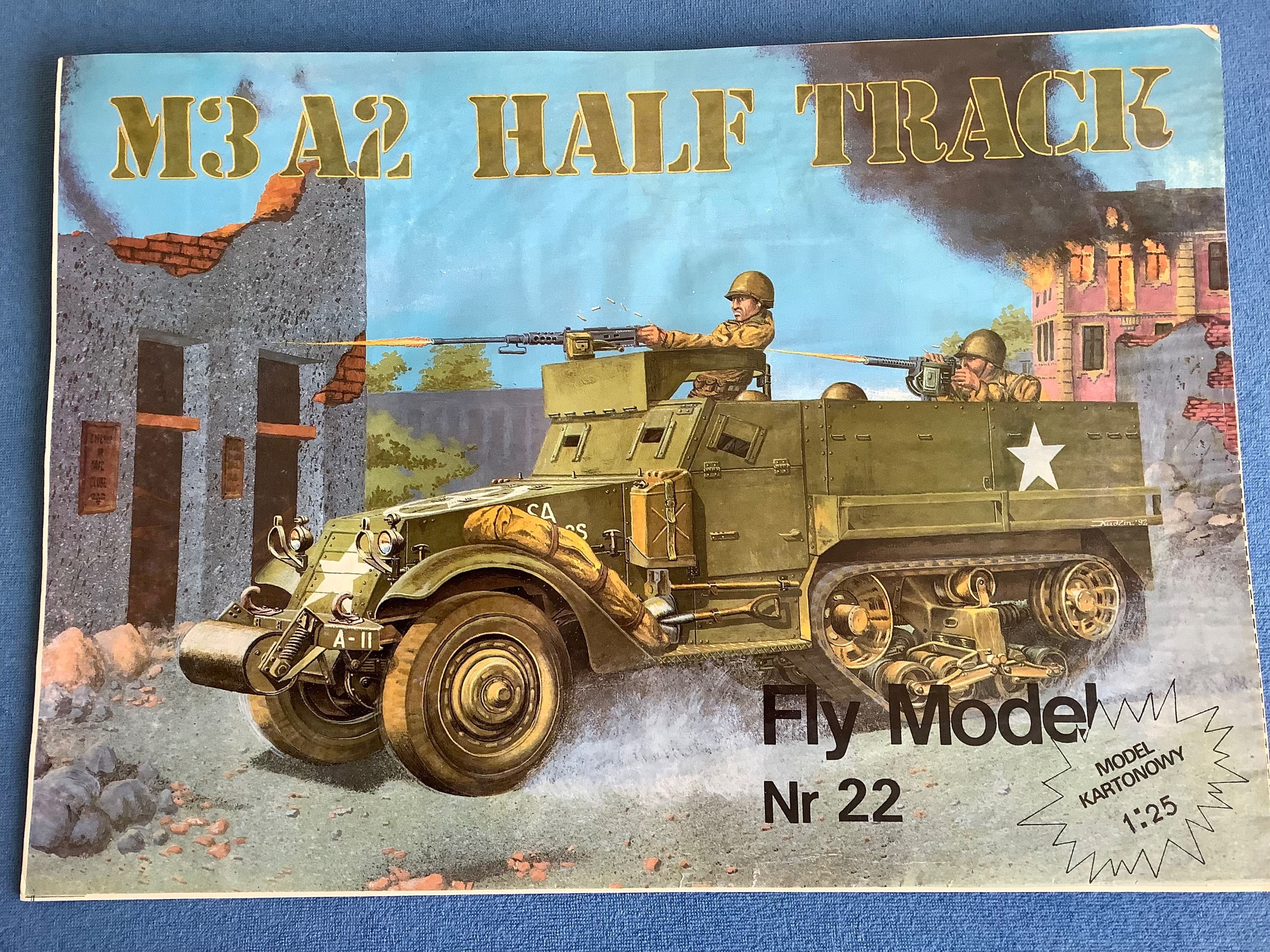 Model kartonowy transportera M3A2 Half Track skala 1:25