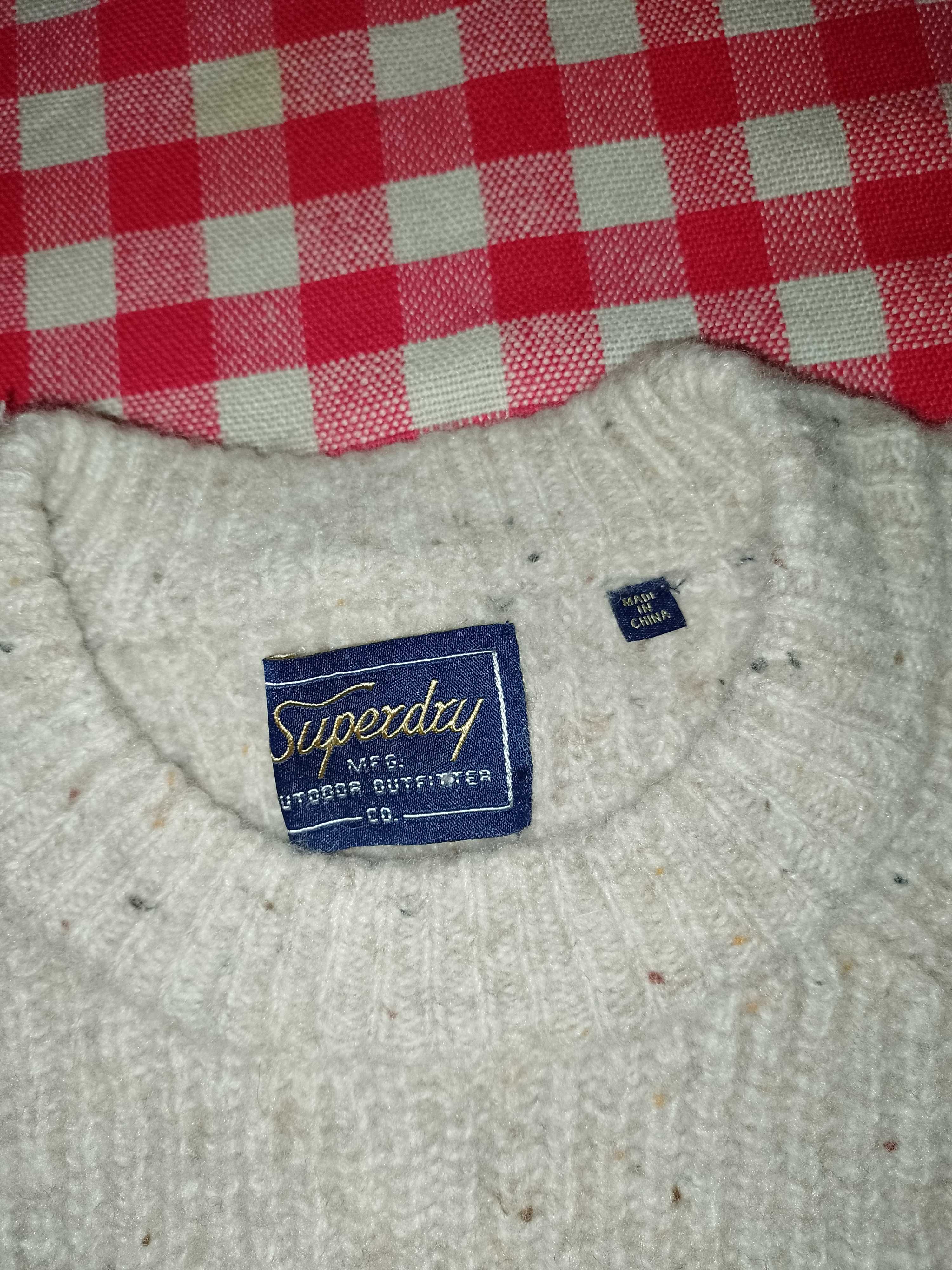 Sweter dziecięcy Superdry 80% wełna jagnięca roz 152/158