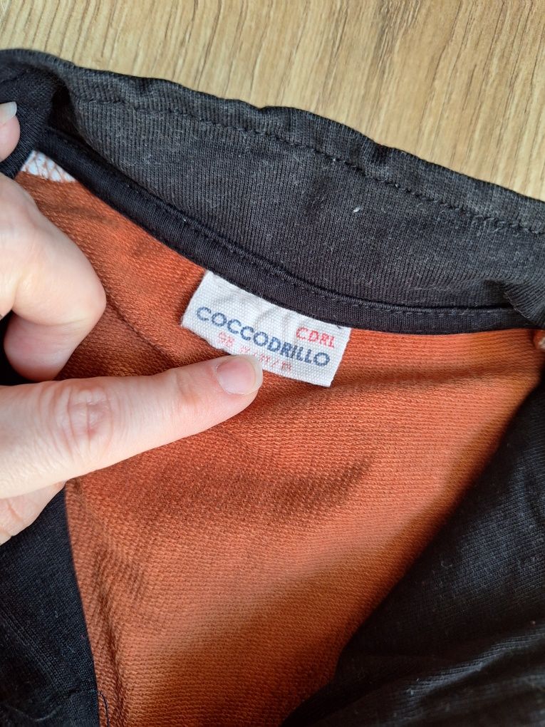 Rozsuwana bluza Coccodrillo rozmiar 98 pomarańczowa