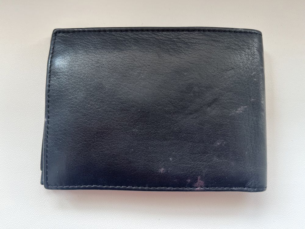 Czarny skorzany portfel męski Timberland
