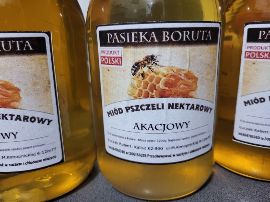 Miód AKACJOWY z własnej pasieki