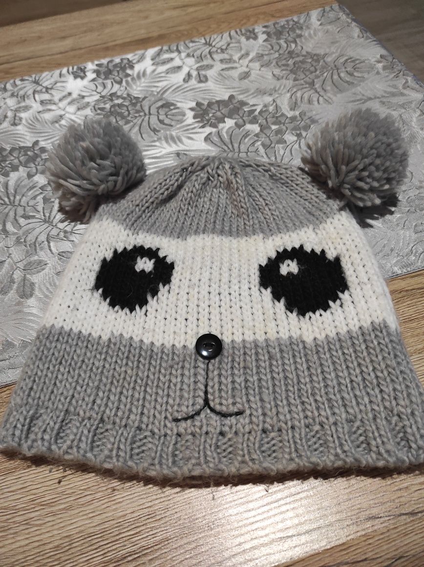 Czapka Panda szara
