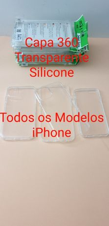Capa 360 Transparente Silicone iPhone ( TODOS OS MODELOS )