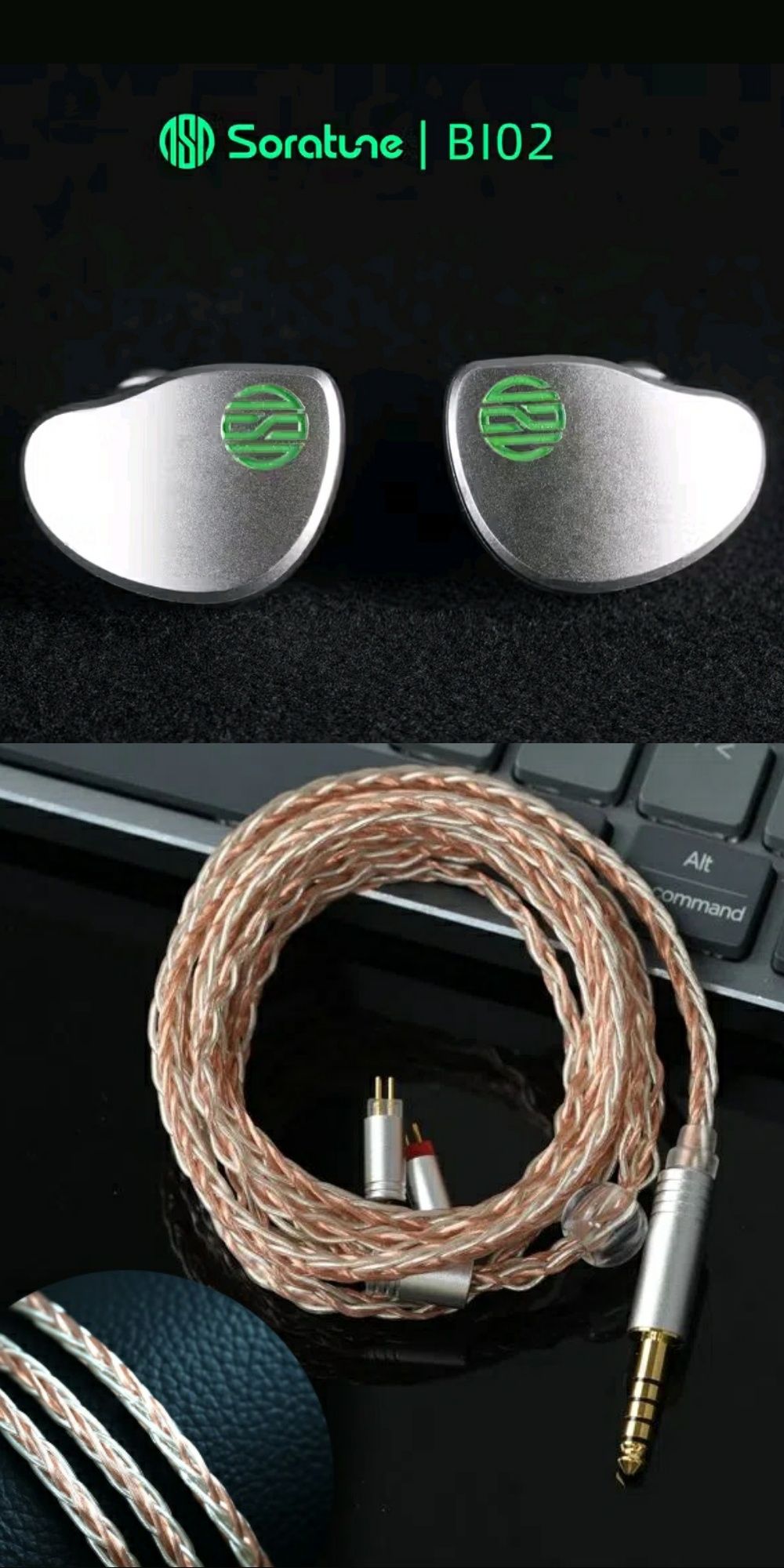 Новинка! HI-FI Навушники Soratune BL02 з DSP + кабель OCC XINHS M99