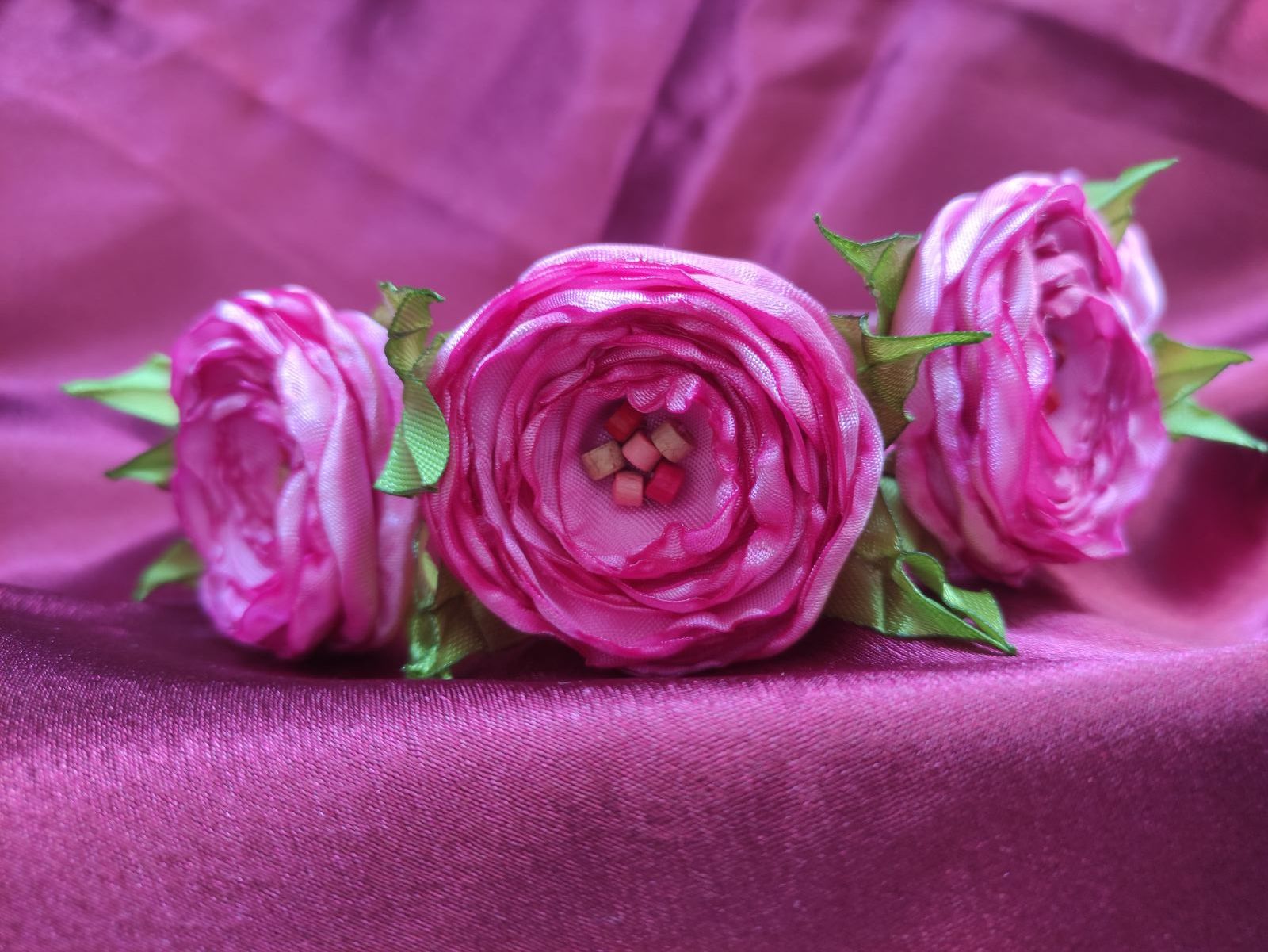 Детский обруч с цветами, ободок розовый, віночок для вишиванки